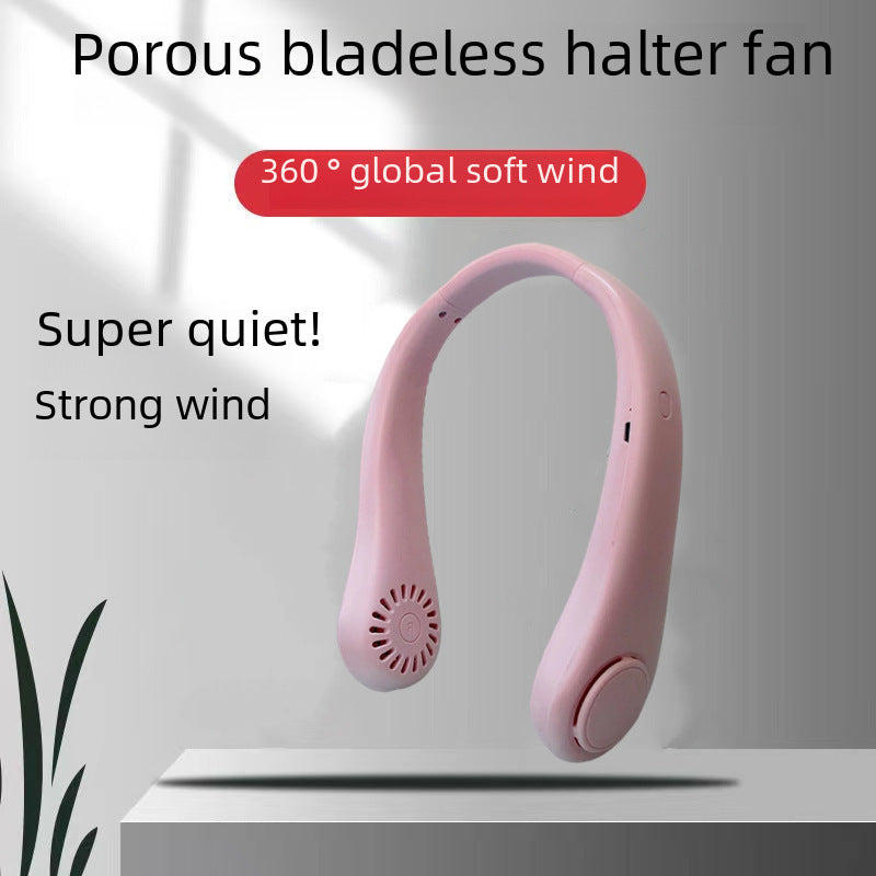 Hanging Neck Fan Usb Portable Fan Mini Portable Charging Mute Lazy Hanging Neck Leaf-free Hanging Neck Cross-border