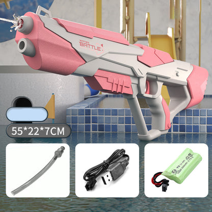 Space Water Gun Electric Automatic Water Absorption Water Fights Toy Outdoor Beach Swimming Pool Bath Toys for Children Kid Gift