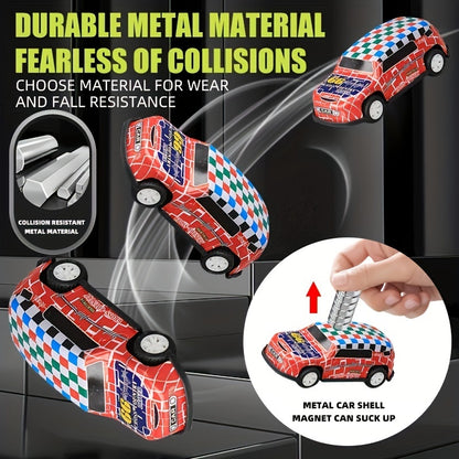 A 50-piece Alloy Toy Car Set with a Storage Box and A Foldable Play Mat