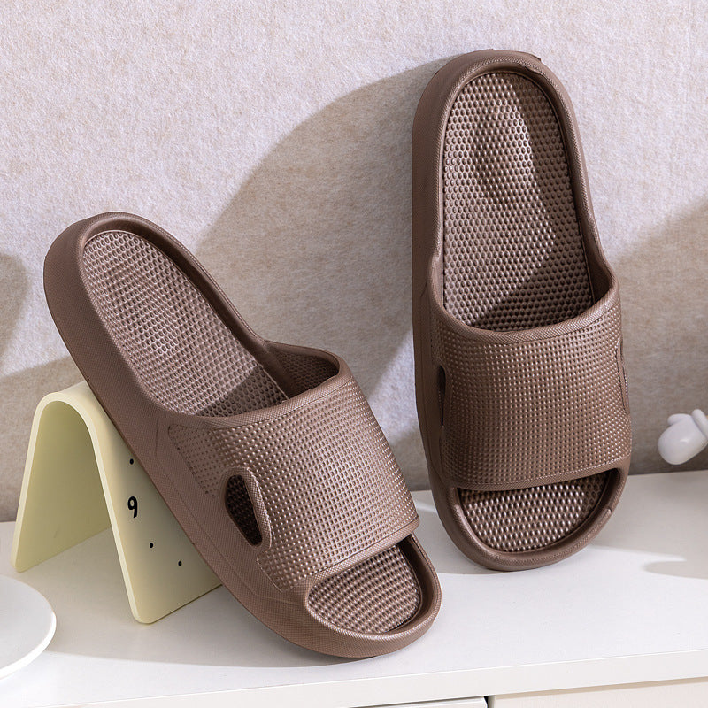 Solid Color Thick Bottom Non-slip Flo Home Slippers