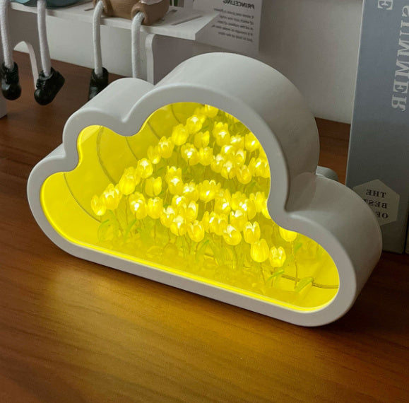 Cloud Tulip Mirror Night Light