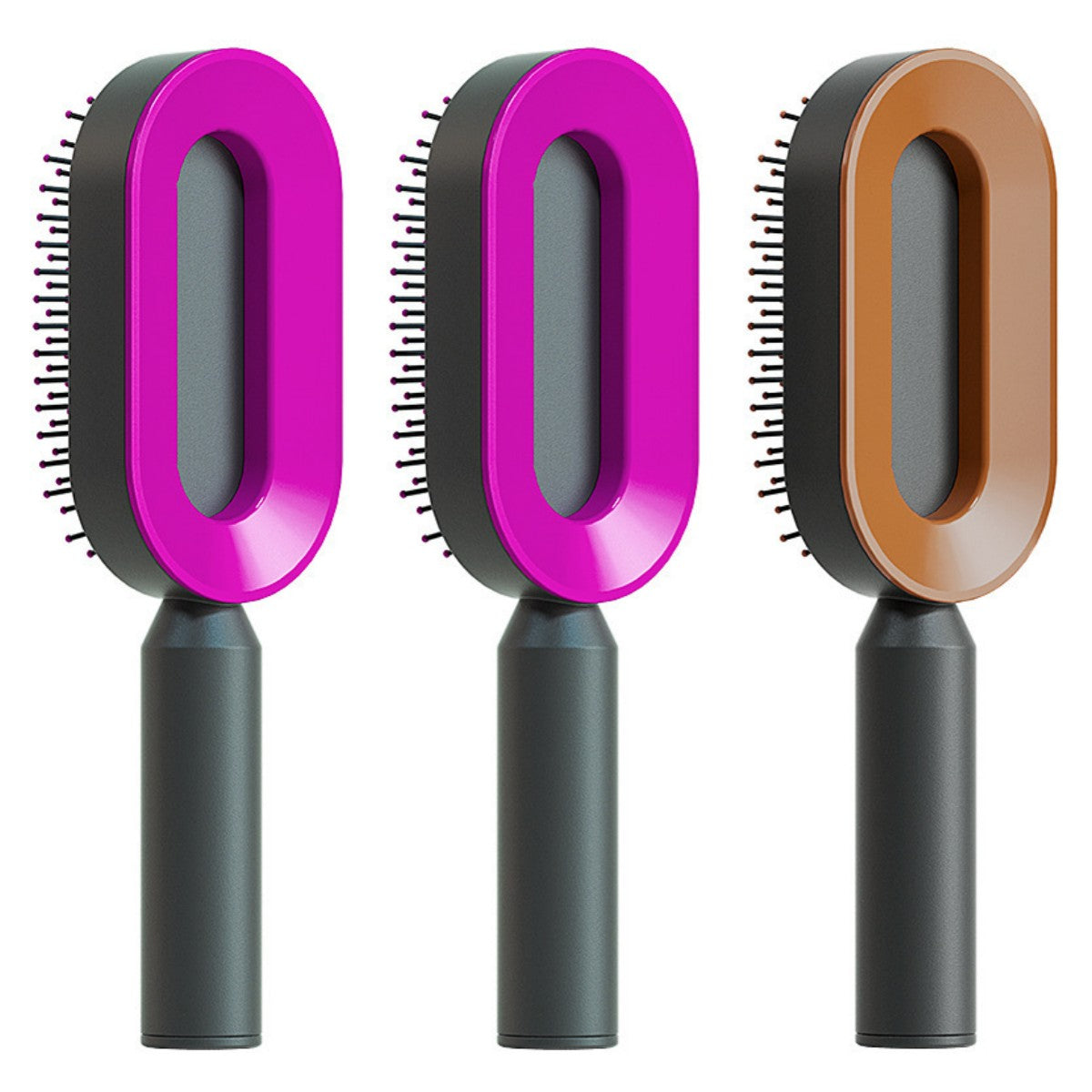 Self-Cleaning Hairbrush For Women One-key Cleaning Hair Loss Airbag Massage Scalp Comb Anti-Static Hairbrush