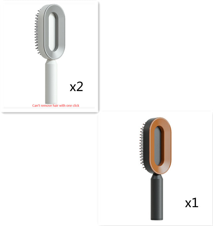 Self-Cleaning Hairbrush For Women One-key Cleaning Hair Loss Airbag Massage Scalp Comb Anti-Static Hairbrush