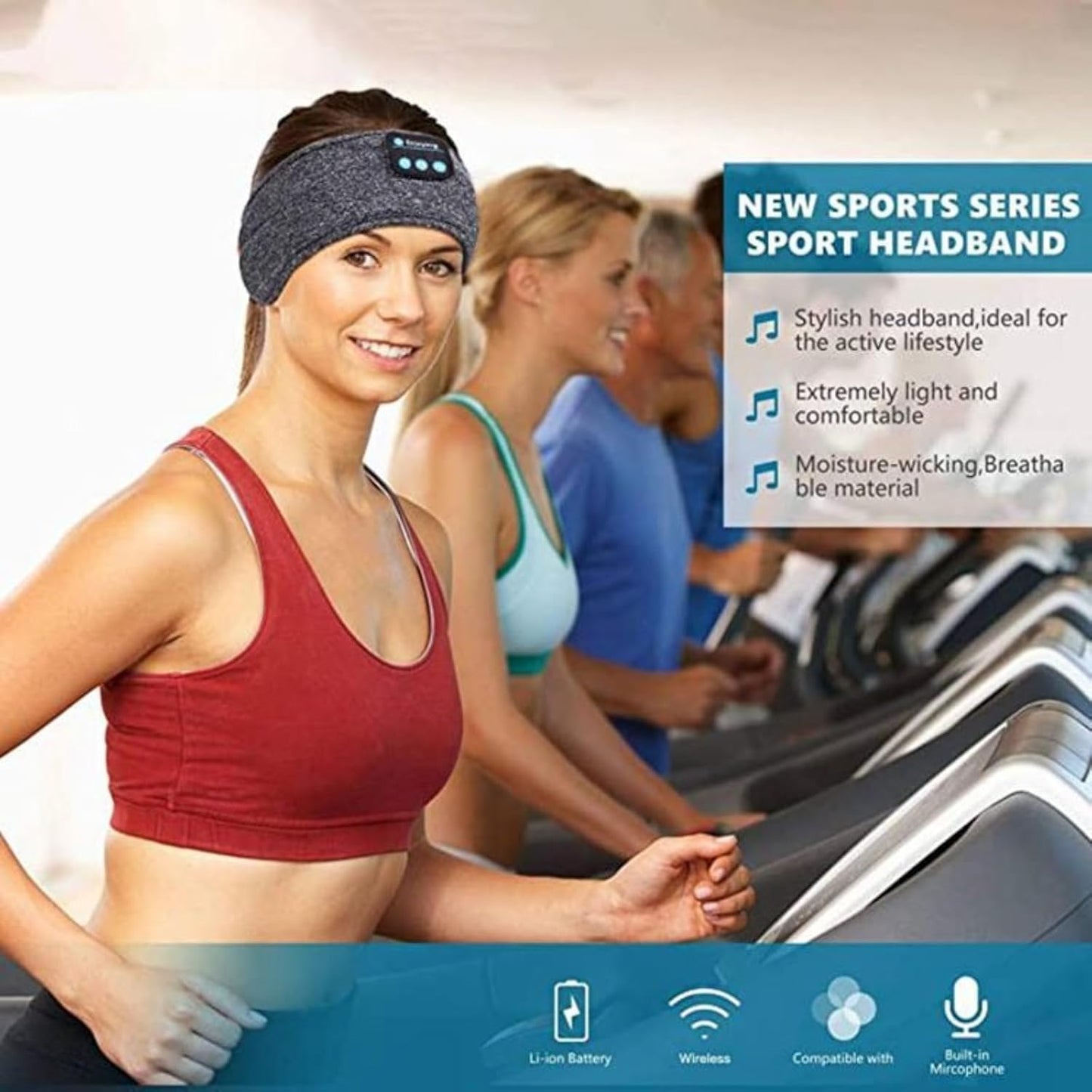 Bluetooth Sleep Hood Headphones Wireless Music Sports Headband