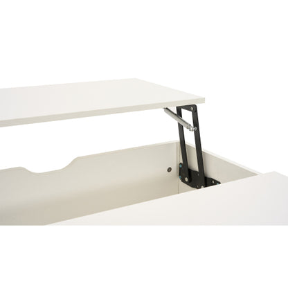 Lift Up Coffee Table, Coffee Table with Drawer, Wooden Tea Tables Sofa End Tables for Living Room Furniture, White