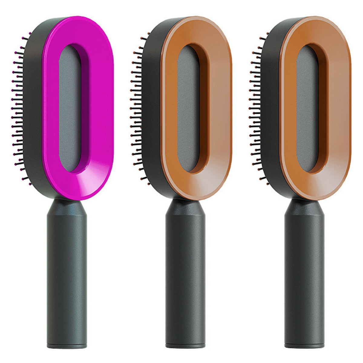 Self-Cleaning Hairbrush For Women One-key Cleaning Hair Loss Airbag Massage Scalp Comb Anti-Static Hairbrush