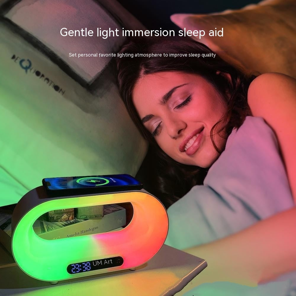 3-in-1 Smart LED Lamp | RGB Night Light, Wireless Charger & Alarm Clock