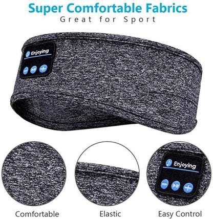 Bluetooth Sleep Hood Headphones Wireless Music Sports Headband