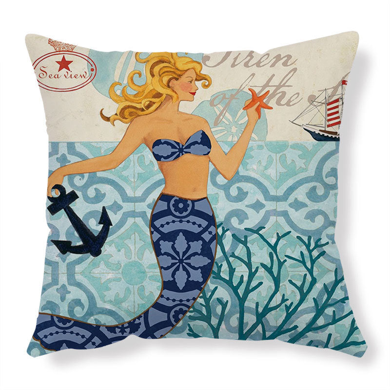 Cushion Covers Sea Turtle Printed Throw Pillowcases For Home Decor Sofa Chair Seat
