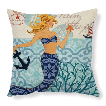 Cushion Covers Sea Turtle Printed Throw Pillowcases For Home Decor Sofa Chair Seat