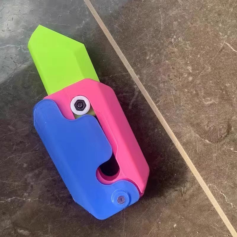 3D Printing Gravity Cub Jumping Small Radish Knife Mini Model Student Prize Pendant Decompression Toy for Children Gift