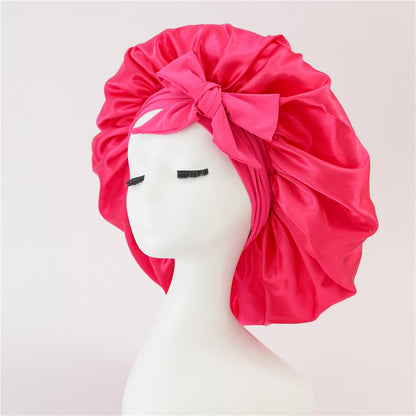 New Silk Bonnet for Sleeping Women Satin Bonnet Hair Bonnet Night Sleep Cap Scarf Wrap for Curly Hair with Tie Band for Curly Hair