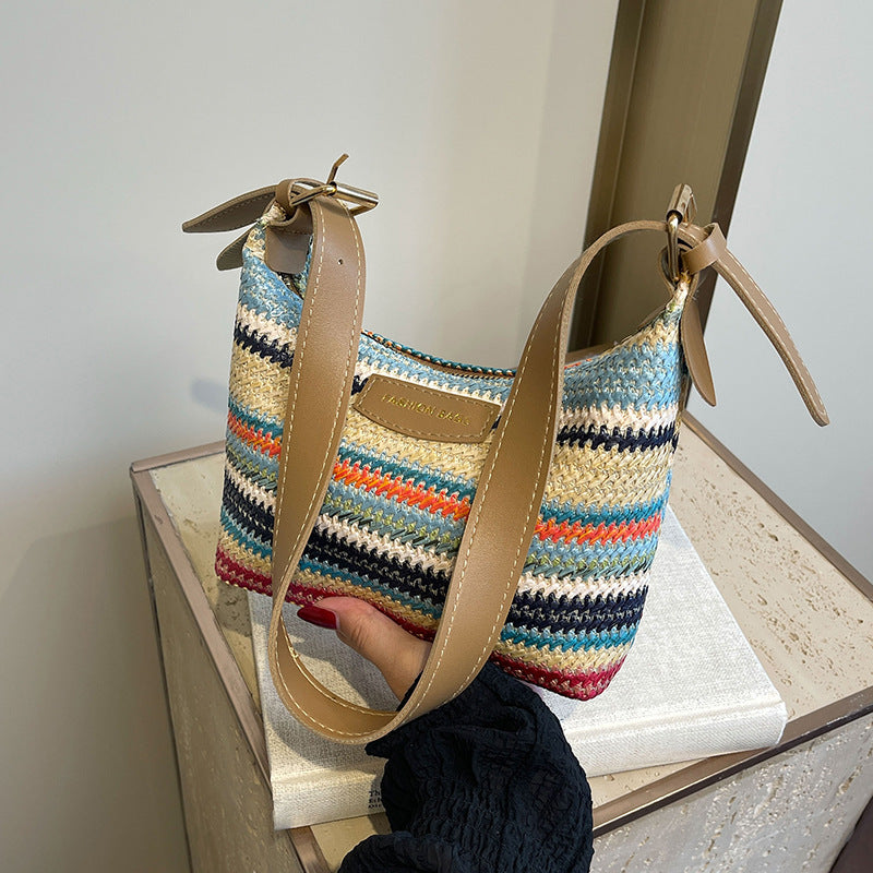 Fashion Color Contrast Women Bag Women's Simple Shoulder Bag