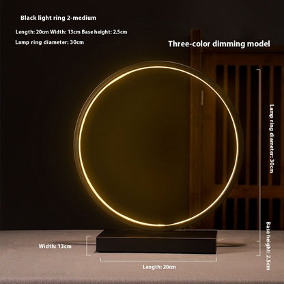 New Chinese Style Creative Zen Decoration Home Backflow Incense Living Room LED Lamp Ring