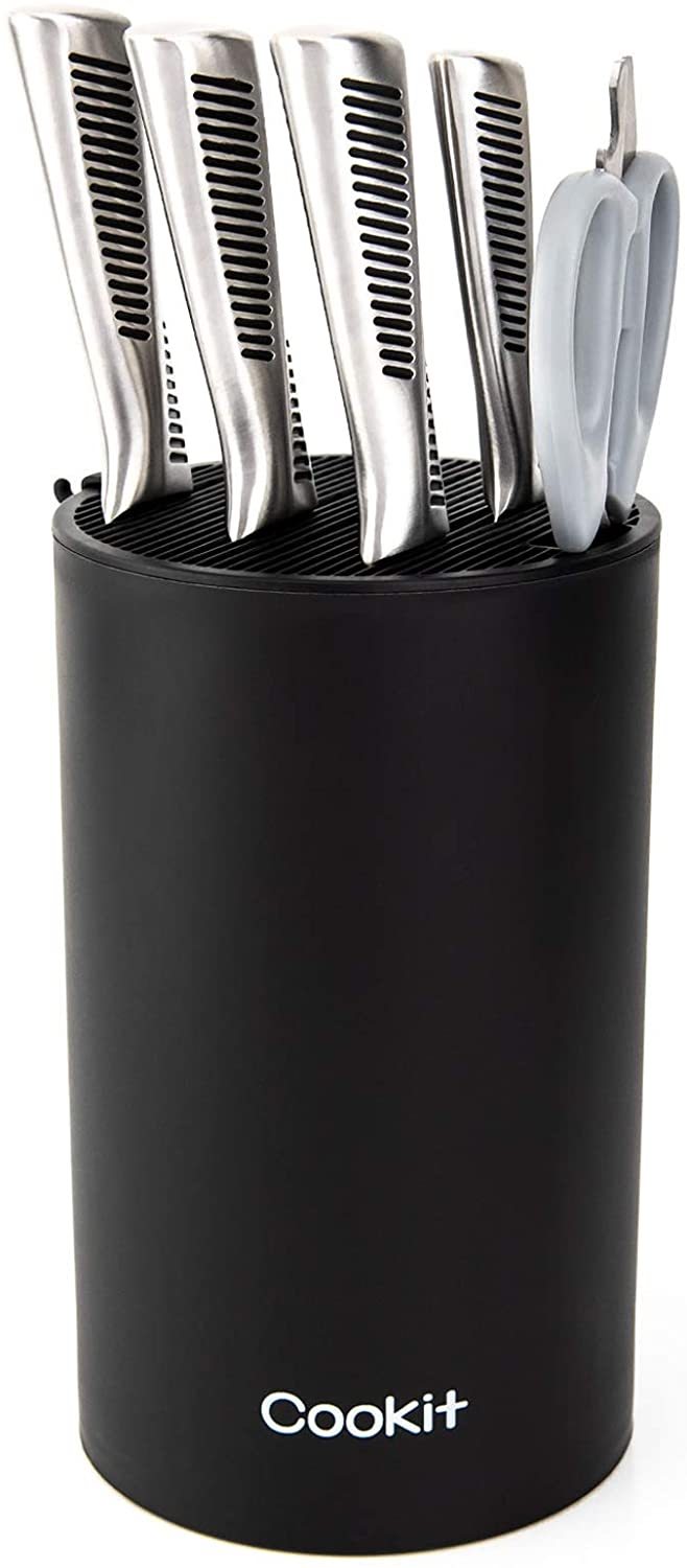 Knife Block Holder, Universal Knife Block without Knives, Unique Double-Layer Wavy Design