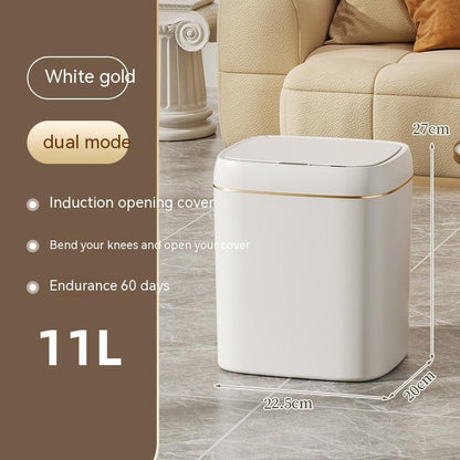 Smart Trash Can with Lid for Bedroom and Living Room Kitchen