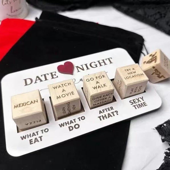 Wooden Date Night Dice Wooden Date Night Ideas Game Dice Romantic Couple