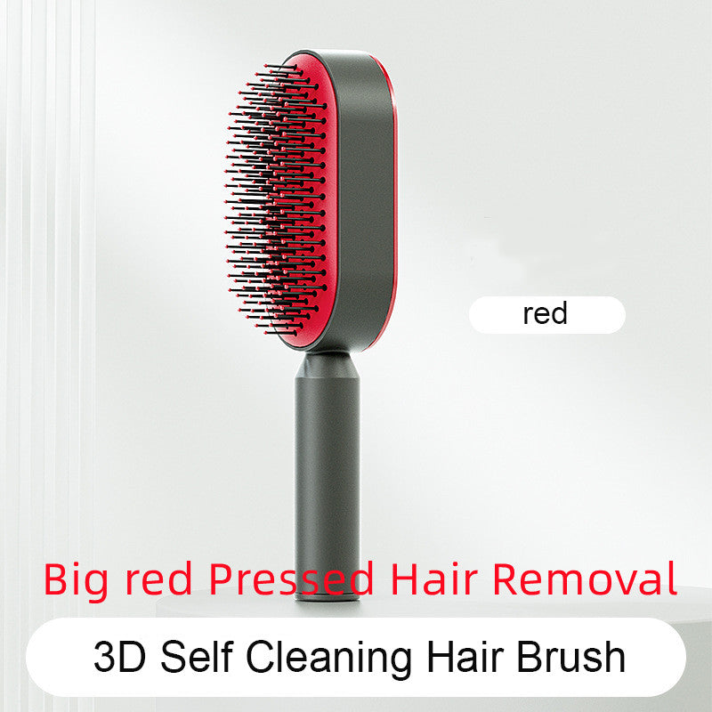 Self-Cleaning Hairbrush For Women One-key Cleaning Hair Loss Airbag Massage Scalp Comb Anti-Static Hairbrush