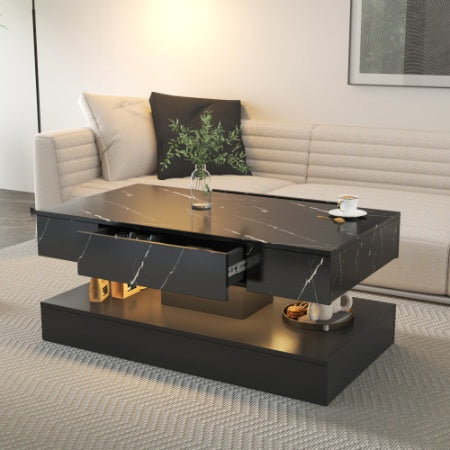 Modern Coffee Table for Living Room, Living Room Tables, Large Living Room Furniture, LED Lights
