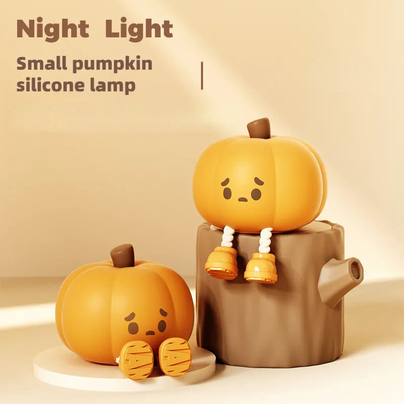 Home Decor Halloween Pumpkin Night Light Cute Soft Silicone Lamp