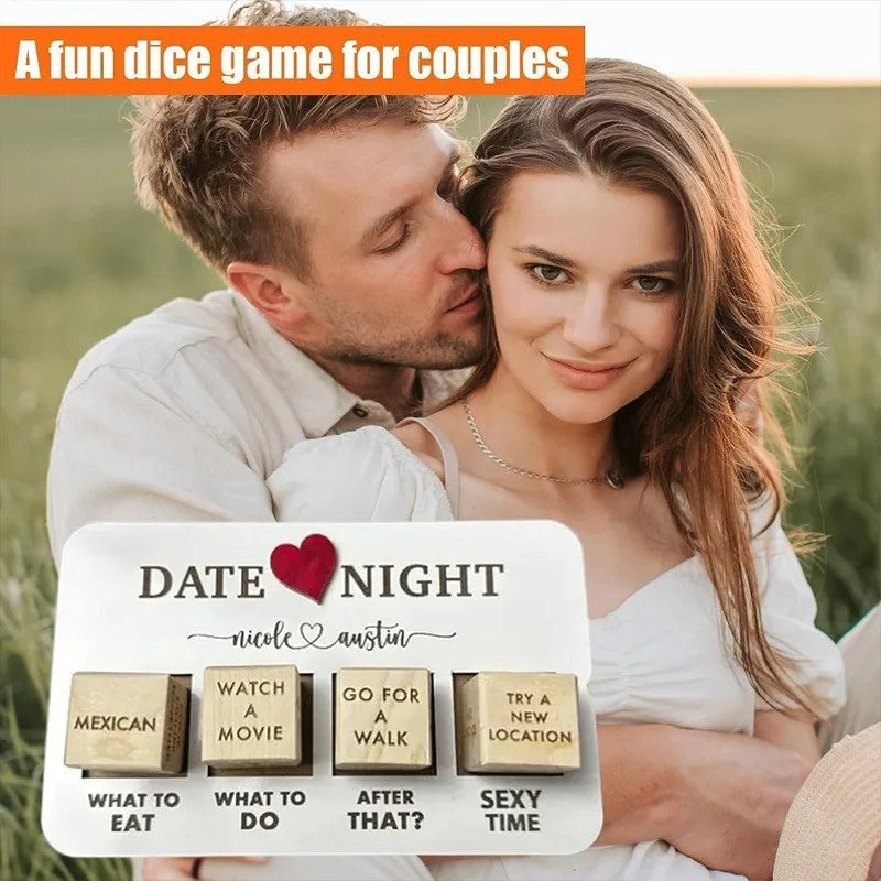 Wooden Date Night Dice Wooden Date Night Ideas Game Dice Romantic Couple