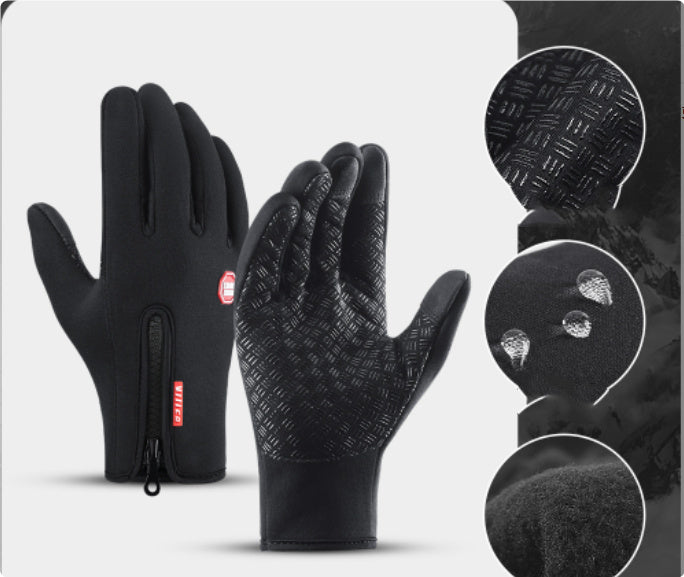 Touchscreen Waterproof Winter Sports Gloves with Fleece