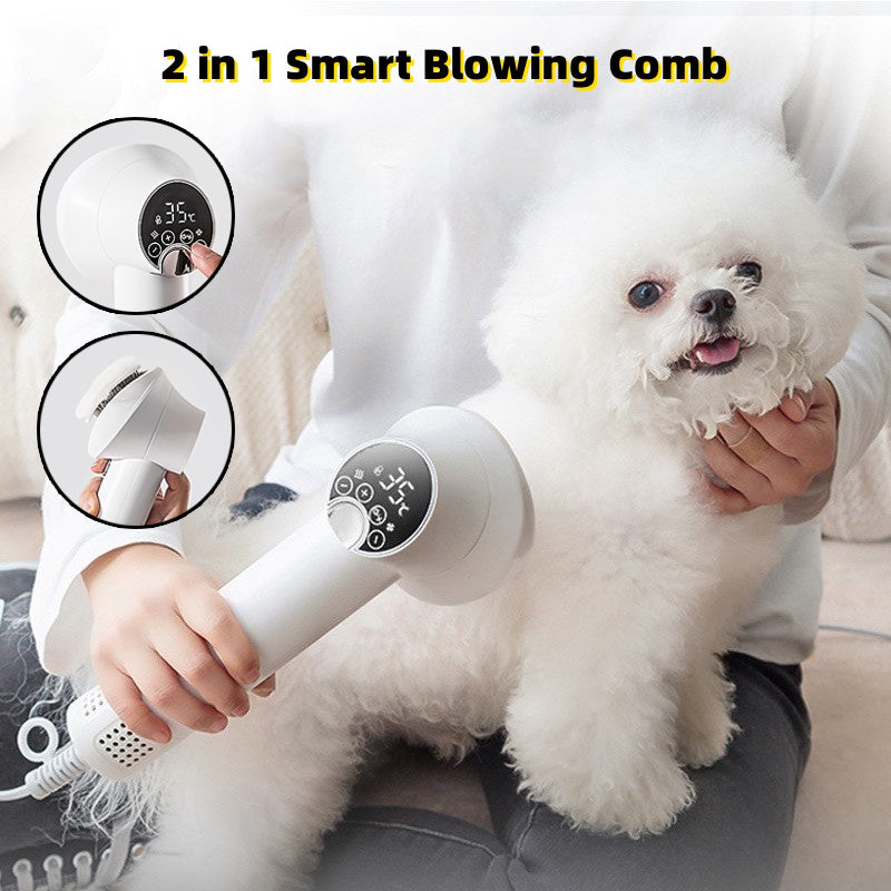 Smart Pet Hair Dryer Dog Golden Retriever Cat Grooming Hairdressing Blow & Comb Silent No Harm Pet Cleaning Supplies