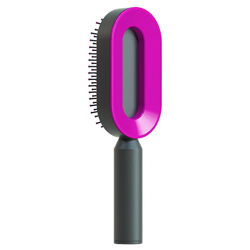 Self-Cleaning Hairbrush For Women One-key Cleaning Hair Loss Airbag Massage Scalp Comb Anti-Static Hairbrush