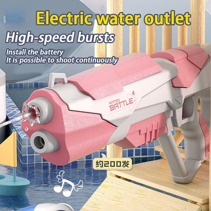 Space Water Gun Electric Automatic Water Absorption Water Fights Toy Outdoor Beach Swimming Pool Bath Toys for Children Kid Gift