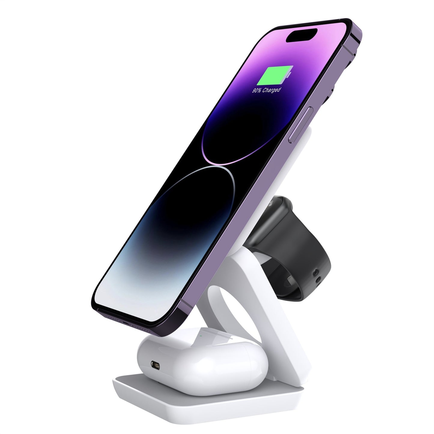 3-in-1 Folding Wireless Charger with Magnetic Suction