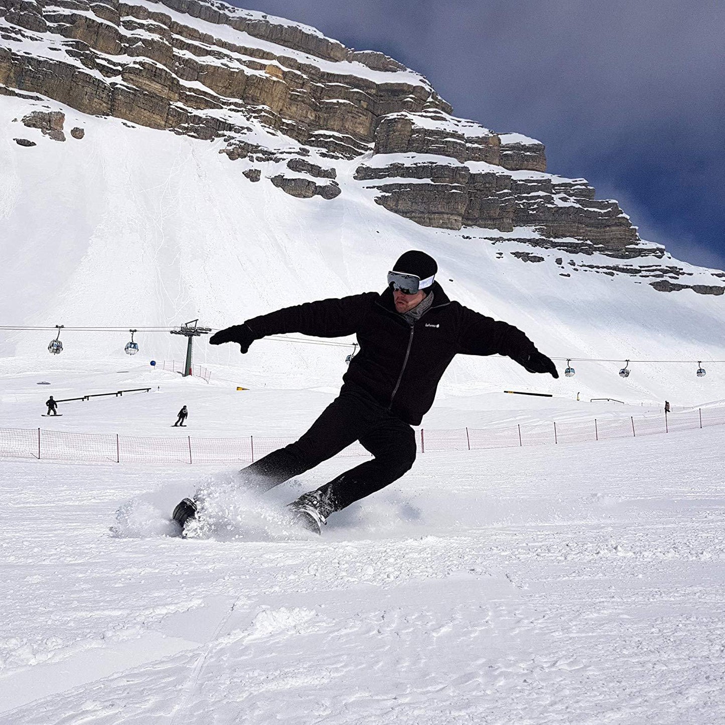 Mini skis with bindings