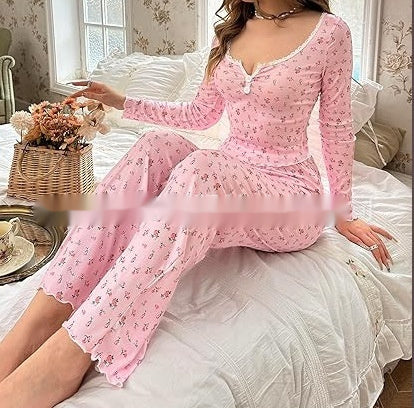 Floral Print Ladies Pajamas