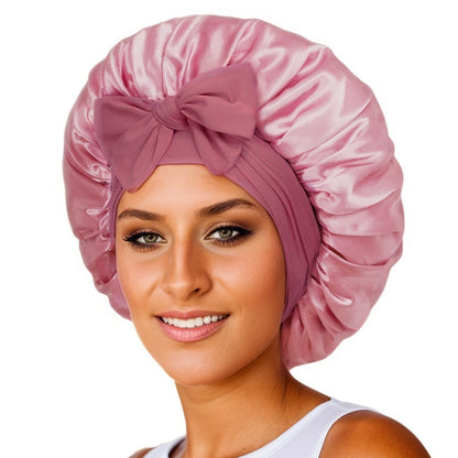 New Silk Bonnet for Sleeping Women Satin Bonnet Hair Bonnet Night Sleep Cap Scarf Wrap for Curly Hair with Tie Band for Curly Hair