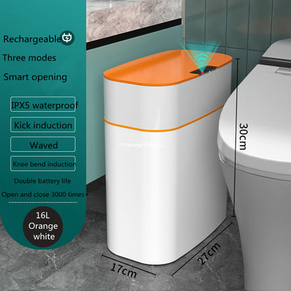 Smart Trash Can with Lid for Bedroom and Living Room Kitchen