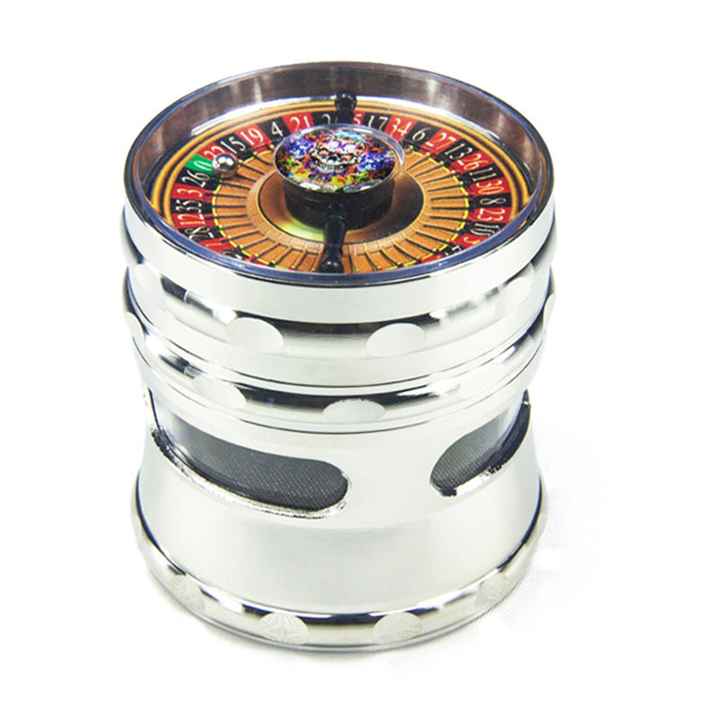 Zinc Alloy Pointer Roulette Wheel Tobacco Grinder