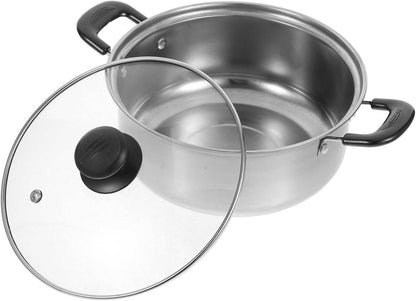 5PCS Stainless Steel Saucepan Induction Cooking Pot Cooker Cookware Kitchen